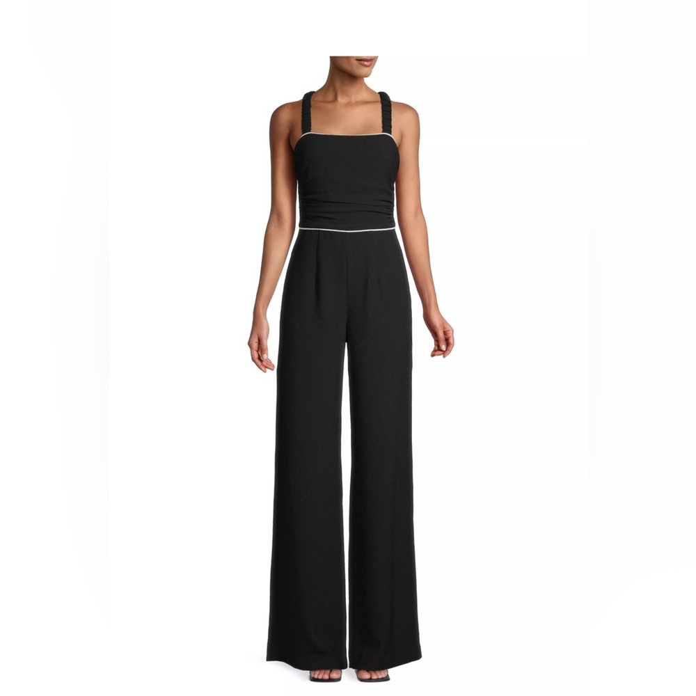 Black Halo Merrick Wide-Leg Jumpsuit Size 6